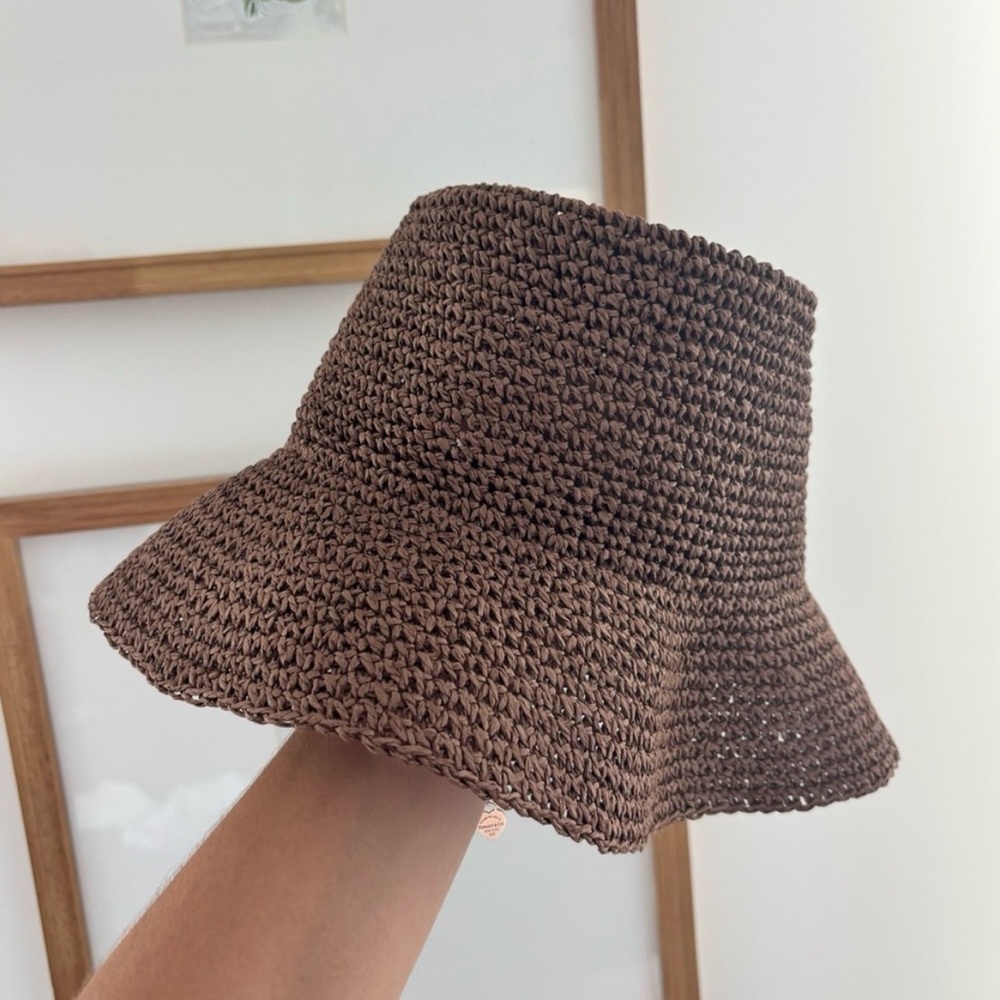 Madewell brown Crochet Bucket Hat